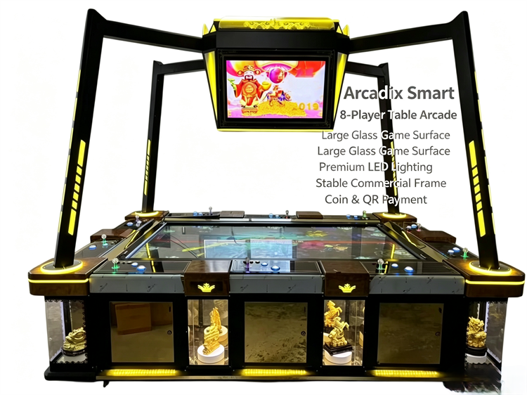 Flat‑Screen HD Fish‑Hunting Redemption Arcade Machine