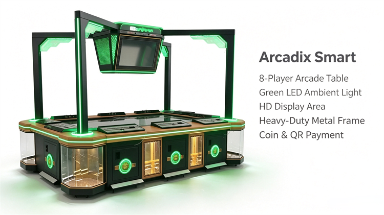 Flat‑Screen HD Fish‑Hunting Redemption Arcade Machine