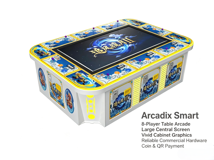 Flat‑Screen HD Fish‑Hunting Redemption Arcade Machine