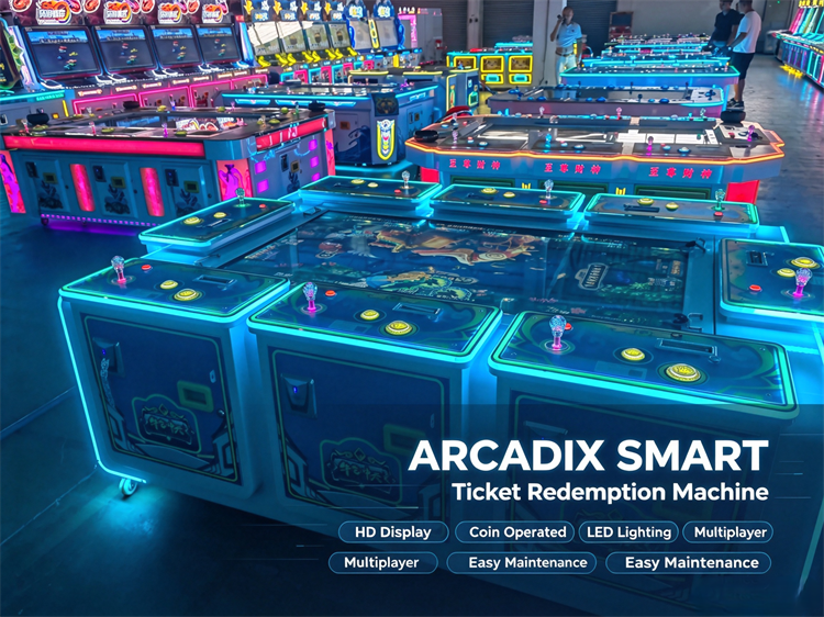 Flat‑Screen HD Fish‑Hunting Redemption Arcade Machine