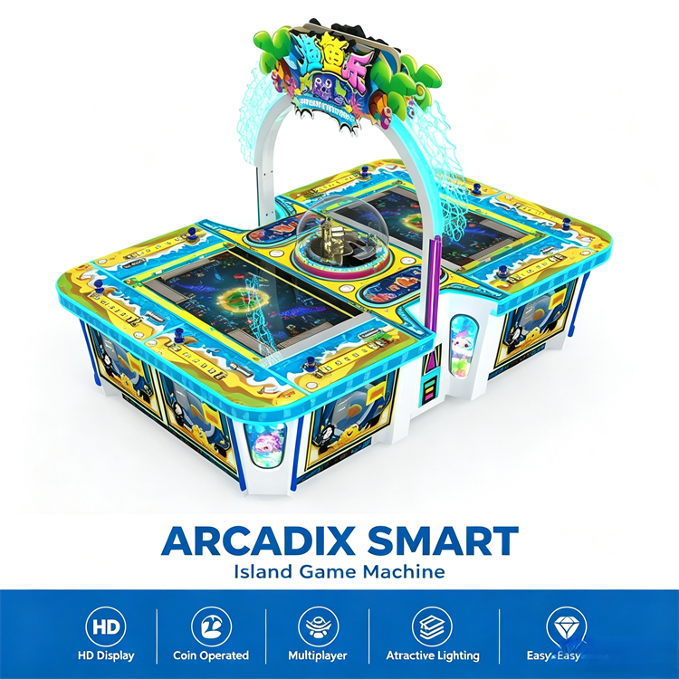 LCD Flat Panel Fish‑Shooting Redemption Arcade Machine